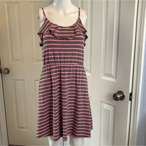 Mossimo Supply Co. Pink and Gray Striped Sundress Women’s Size Small